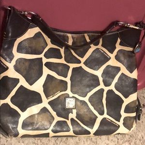 Large Giraffe print Dooney & Bourke bag